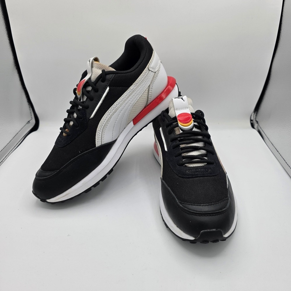 Puma City Rider AS Black White Red Sneakers 382554-01 Men's Size 7 Shoes